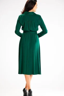 Robe midi verte
