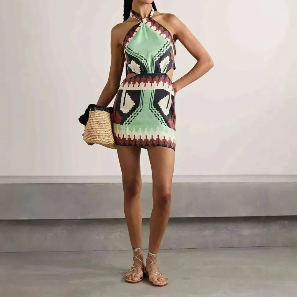 Robe mini bohème dos nu sexy