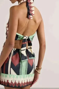 Robe mini bohème dos nu sexy