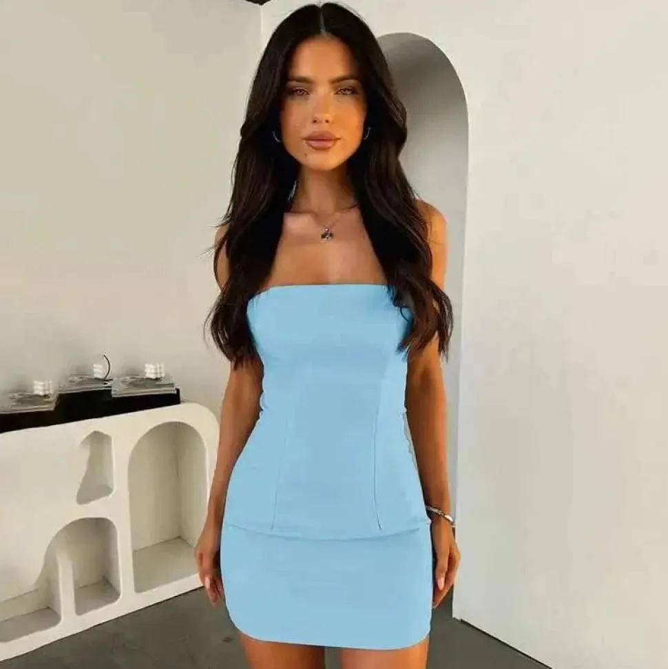 Robe mini moulante bustier