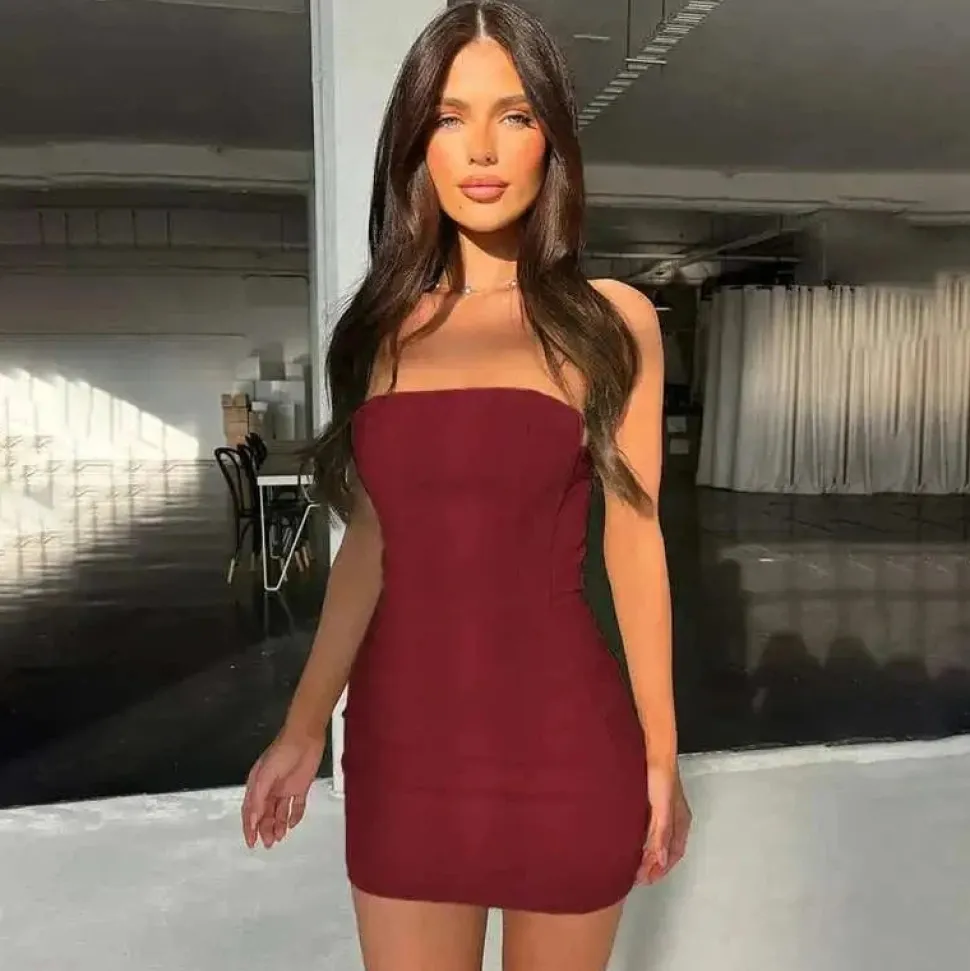 Robe mini moulante bustier