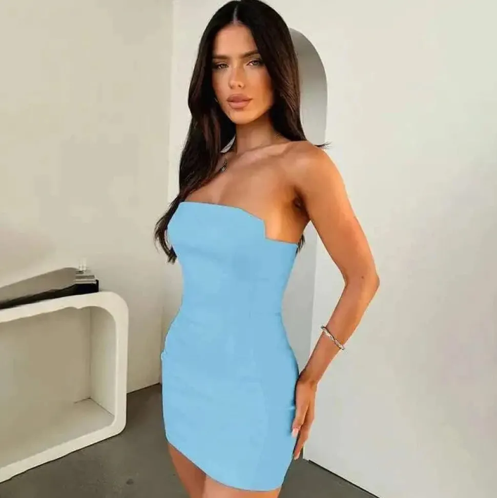 Robe mini moulante bustier