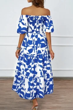 Robe à motifs floraux midi bohème