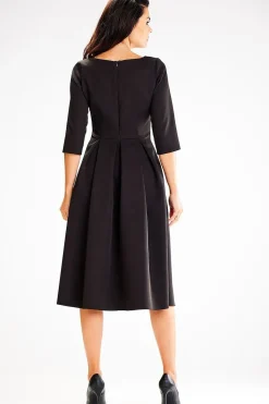 Robe noire chic mi longue