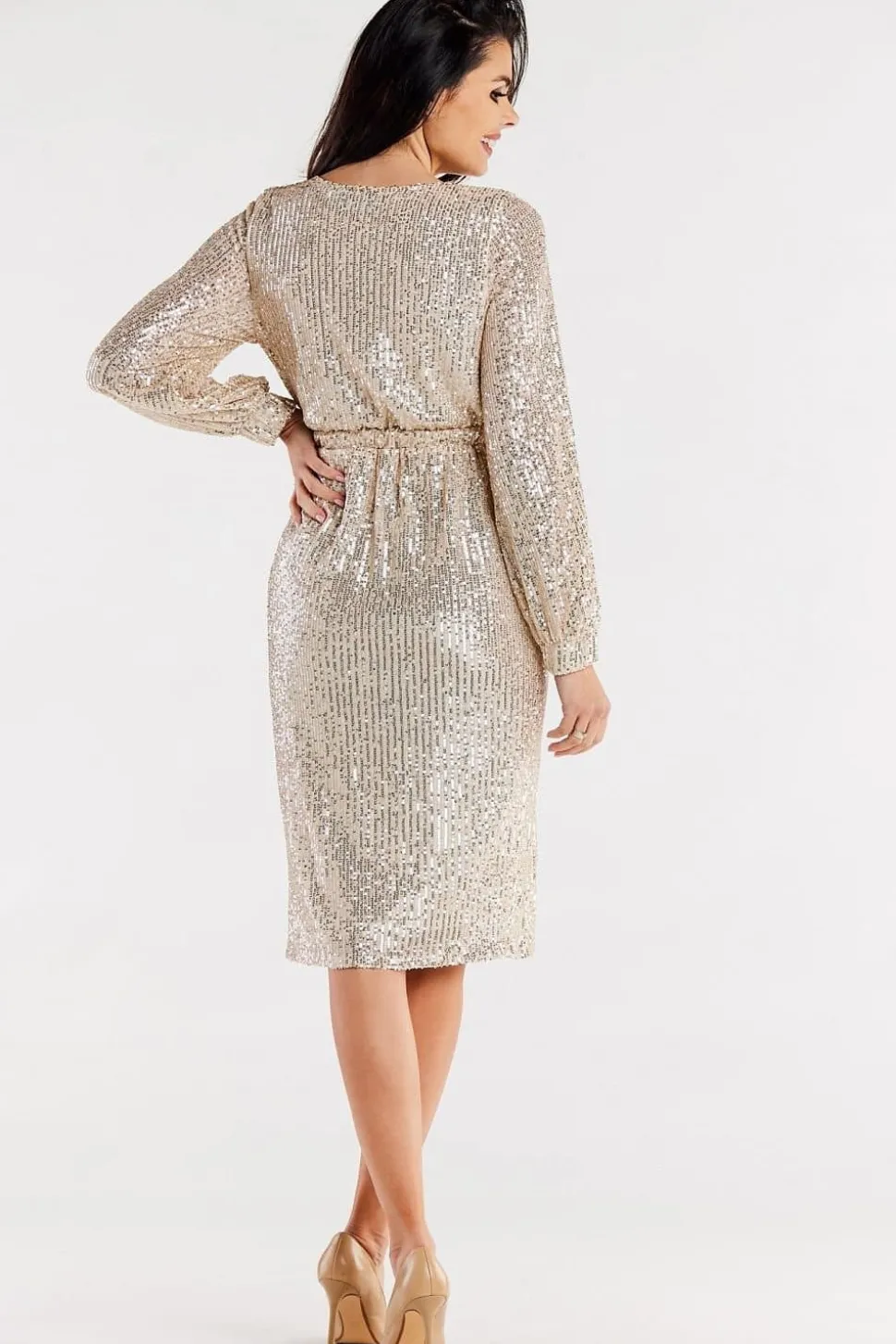 Robe paillette dorée