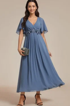Robe pour invitée au mariage bleue