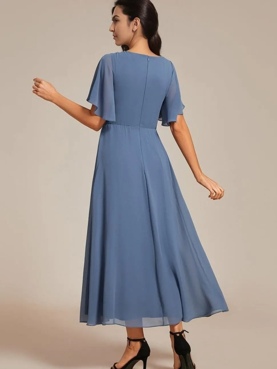 Robe pour invitée au mariage bleue