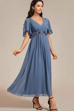 Robe pour invitée au mariage bleue