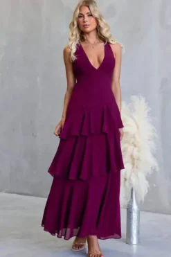 Robe pour unvitée au mariage dos nu fluide