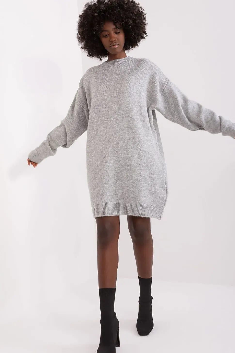 Robe pull casual manches longues