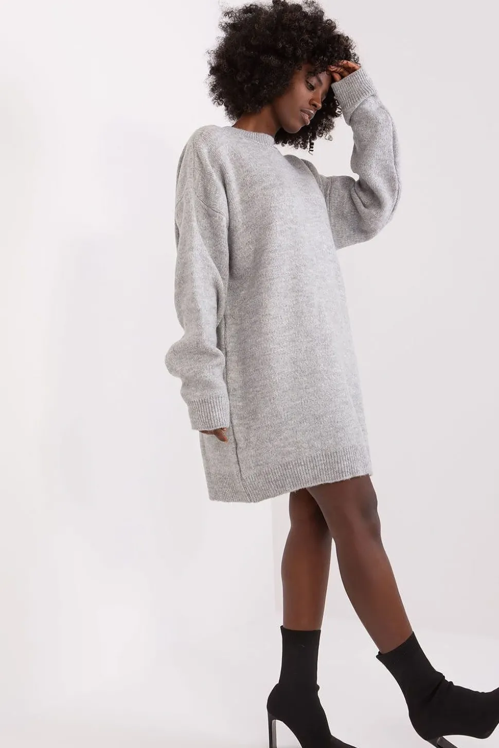 Robe pull casual manches longues