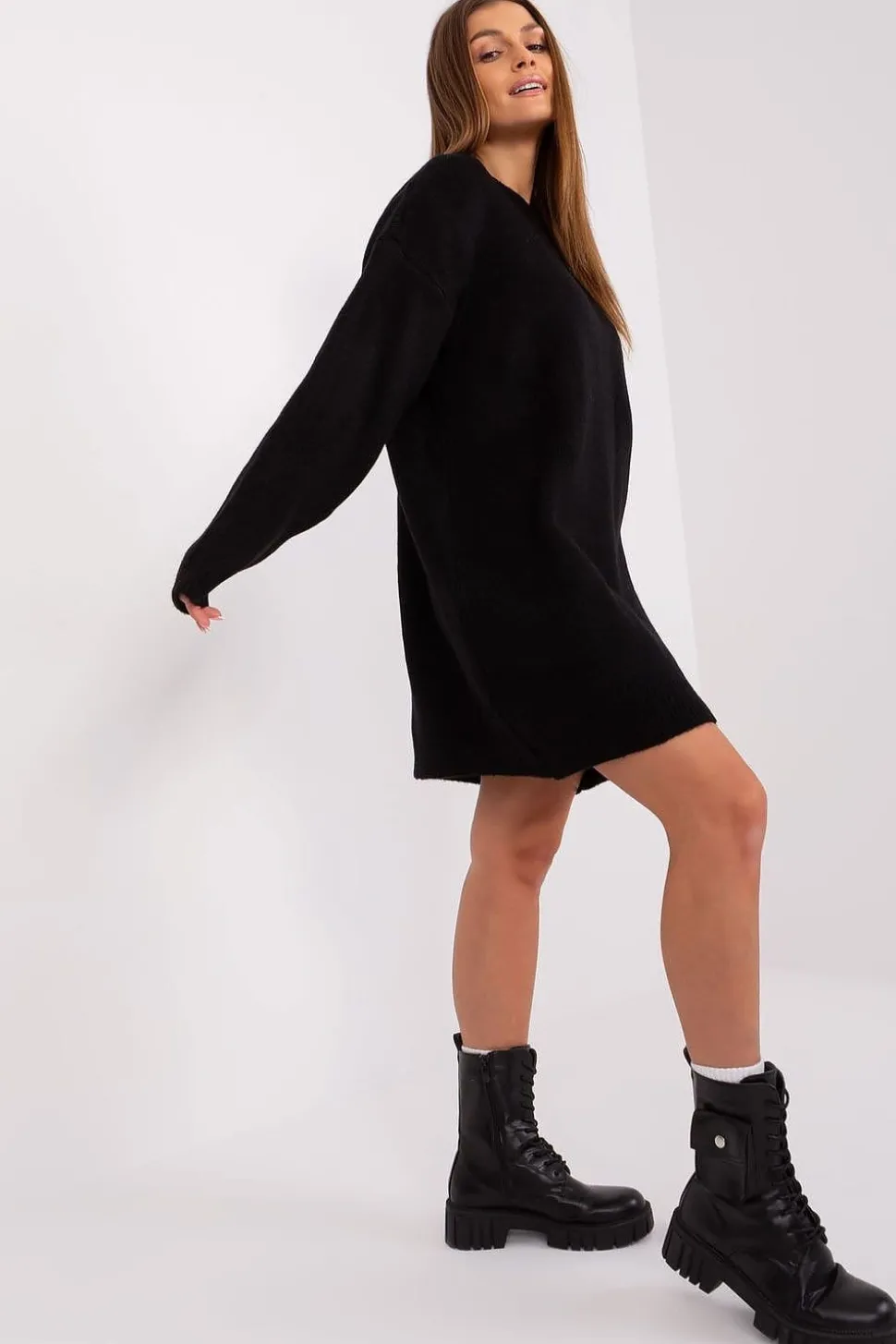 Robe pull casual manches longues