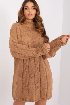 Robe pull col roulé