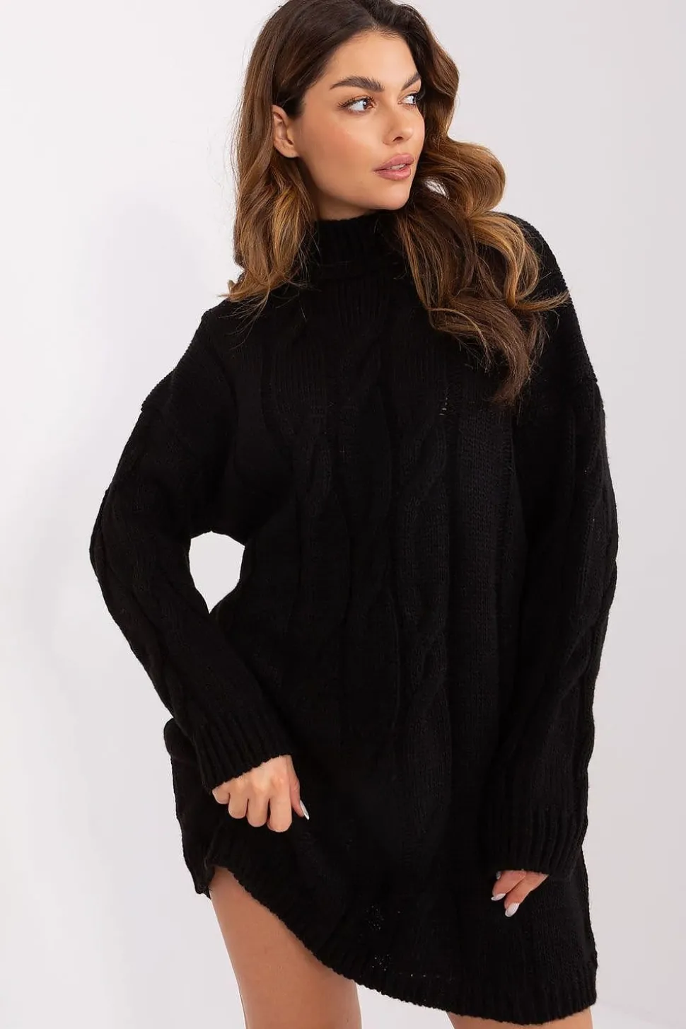 Robe pull décontractée manches longues