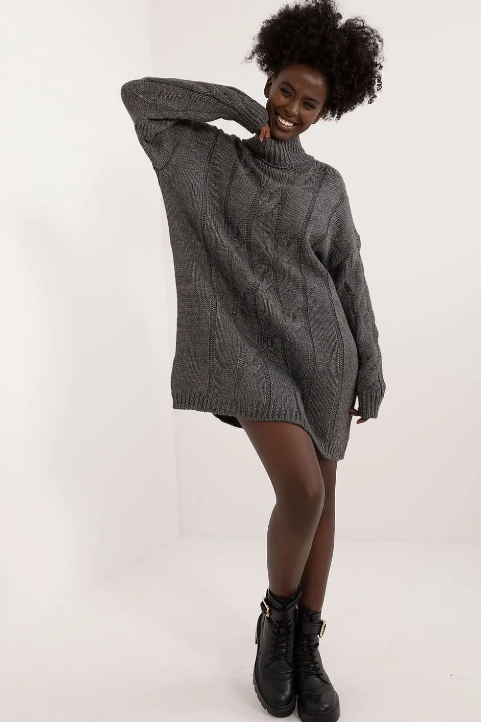 Robe pull décontractée manches longues