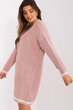 Robe pull rose poudré
