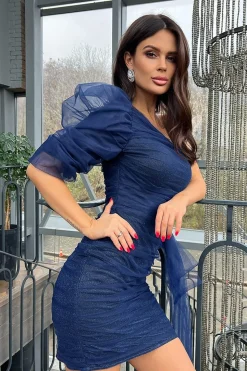 Robe sequin chic asymétrique