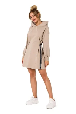 Robe sweat beige courte casual