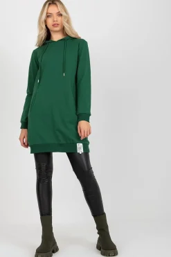 Robe sweat verte courte casual