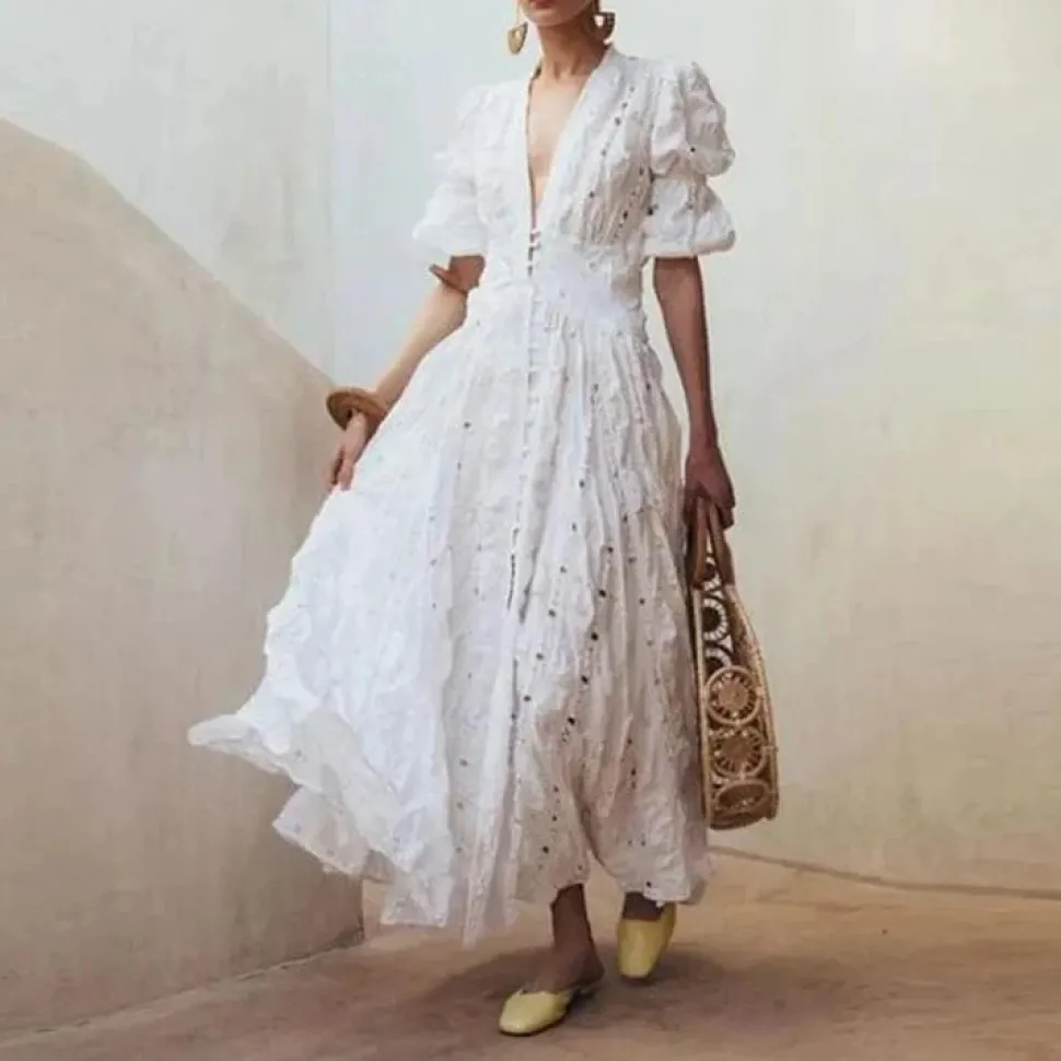 Robe été blanche fluide boho
