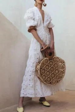Robe été blanche fluide boho