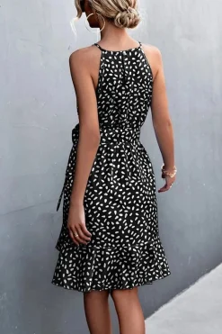 Robe été bohème courte à bretelles