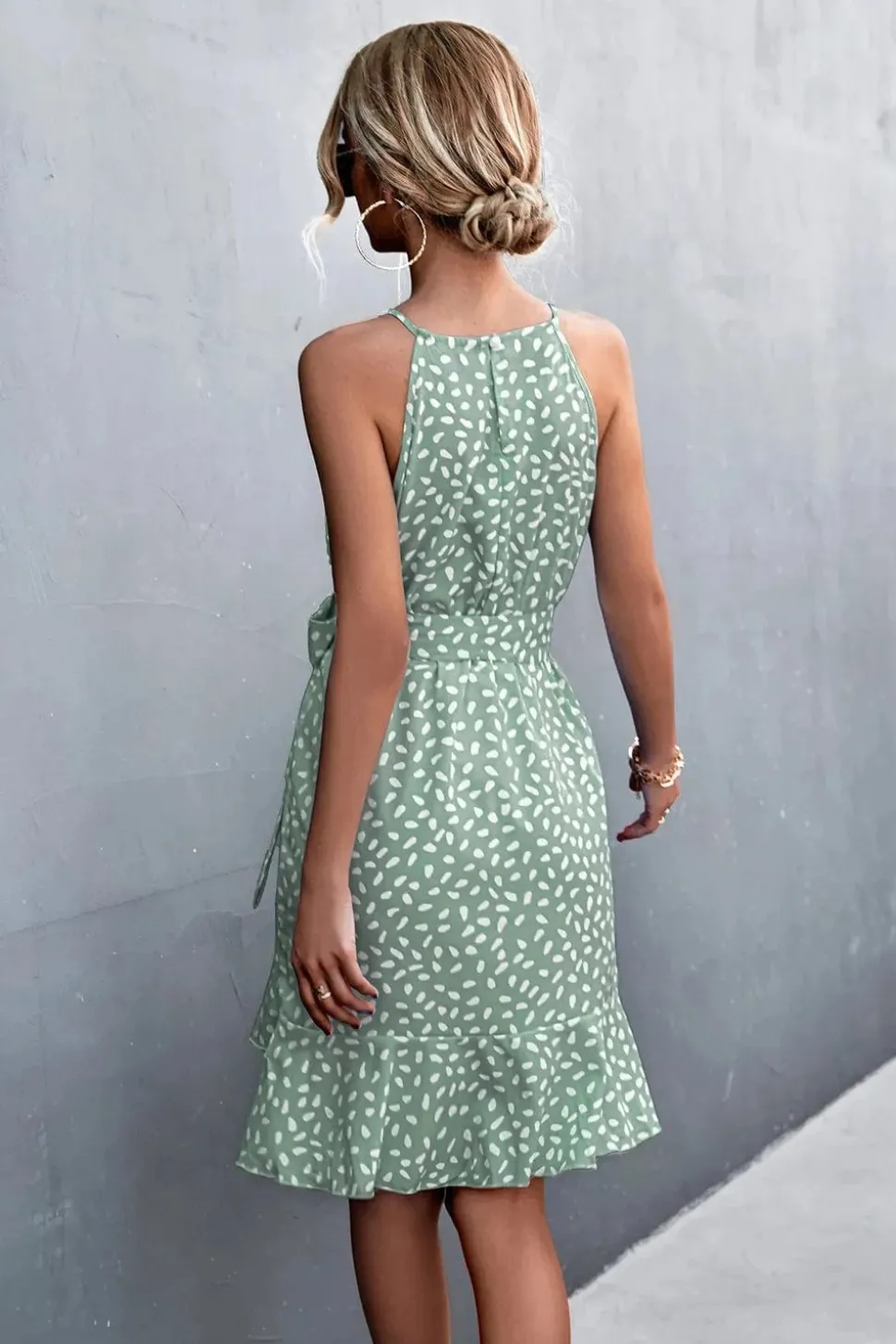 Robe été bohème courte à bretelles