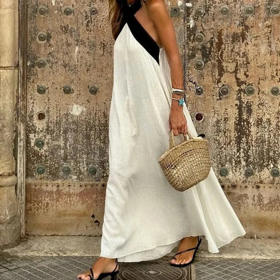 Robe été bohème dos nu longue