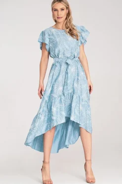 Robe été bohème fleurie asymétrique