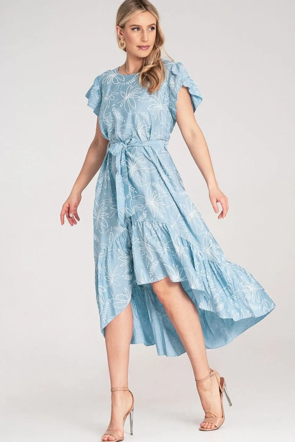 Robe été bohème fleurie asymétrique