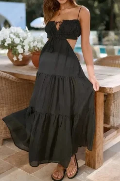 Robe été bohème fluide midi