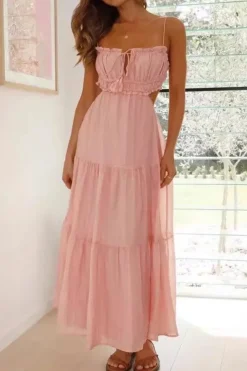 Robe été bohème fluide midi