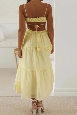 Robe été bohème fluide midi