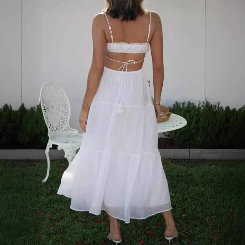 Robe été bohème fluide midi