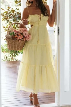 Robe été bohème fluide midi