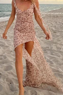 Robe été bohème longue dos nu