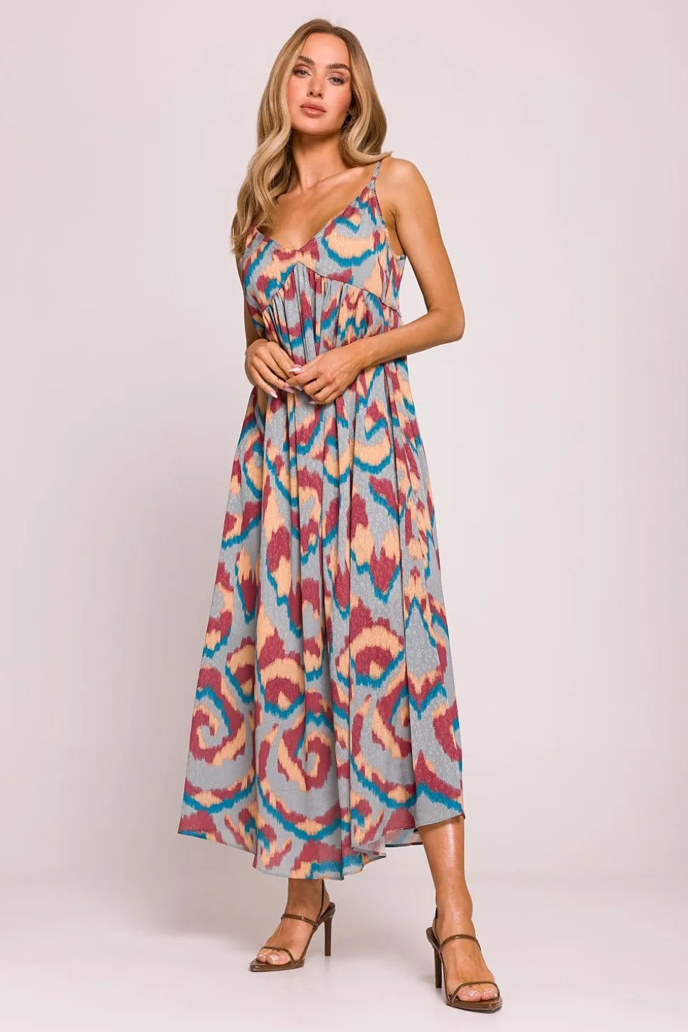 Robe été bohème longue sans manches