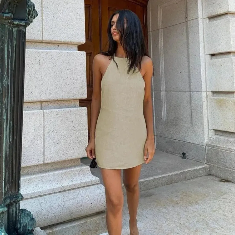 Robe été courte sans manches lin