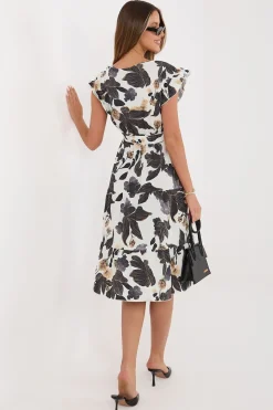 Robe été florale manches courtes