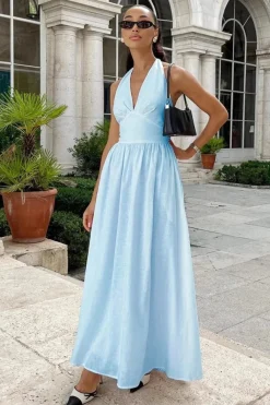 Robe été fluide longue sans manches