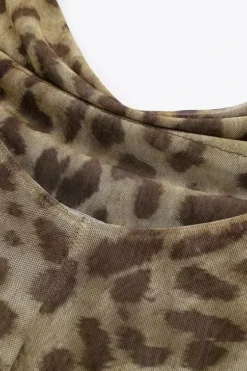 Robe été à imprimé léopard longue