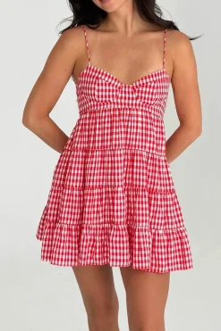Robe été mini évasée à bretelles