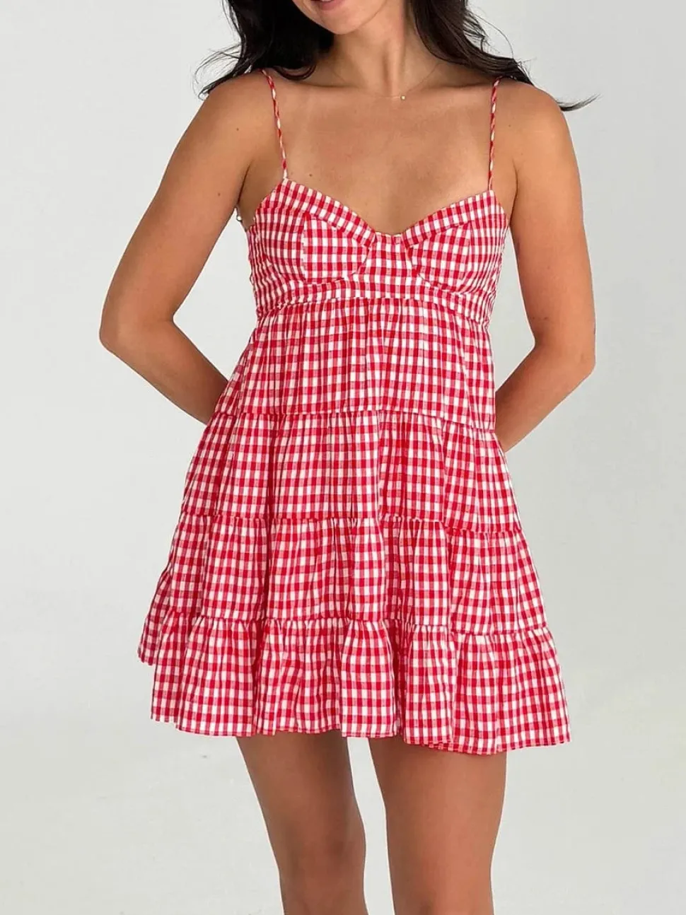 Robe été mini évasée à bretelles