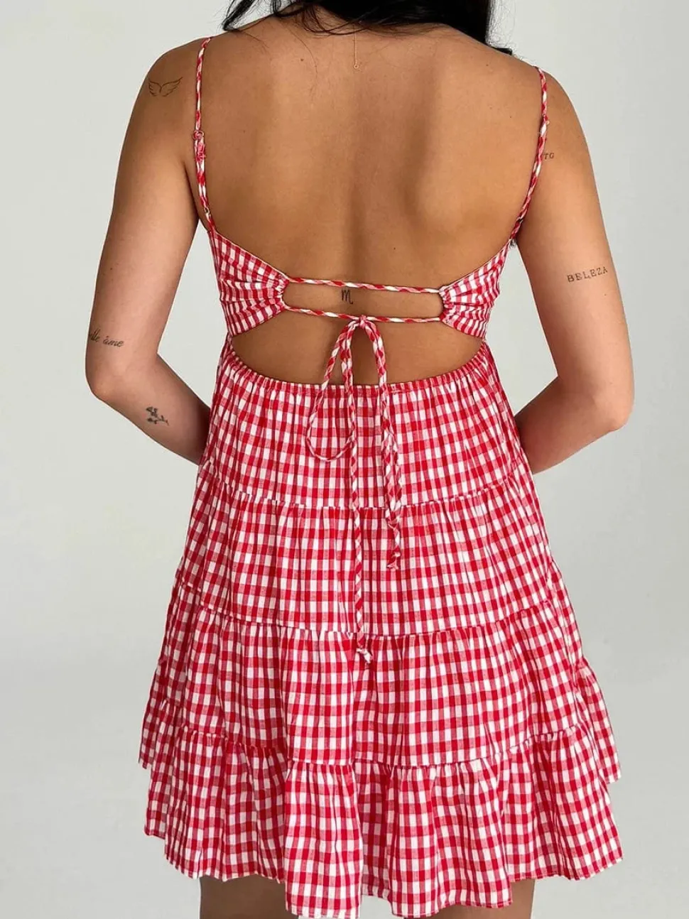 Robe été mini évasée à bretelles