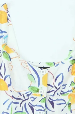Robe été multicolore boutonnée midi