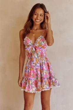 Robe été multicolore courte
