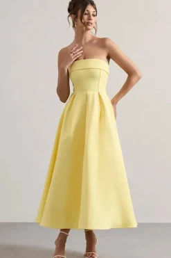 Robe trapèze midi bustier