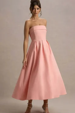 Robe trapèze midi bustier