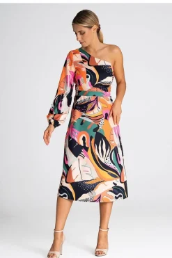 Robe une épaule dénudée
