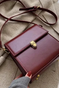 Sac à bandoulière bordeaux